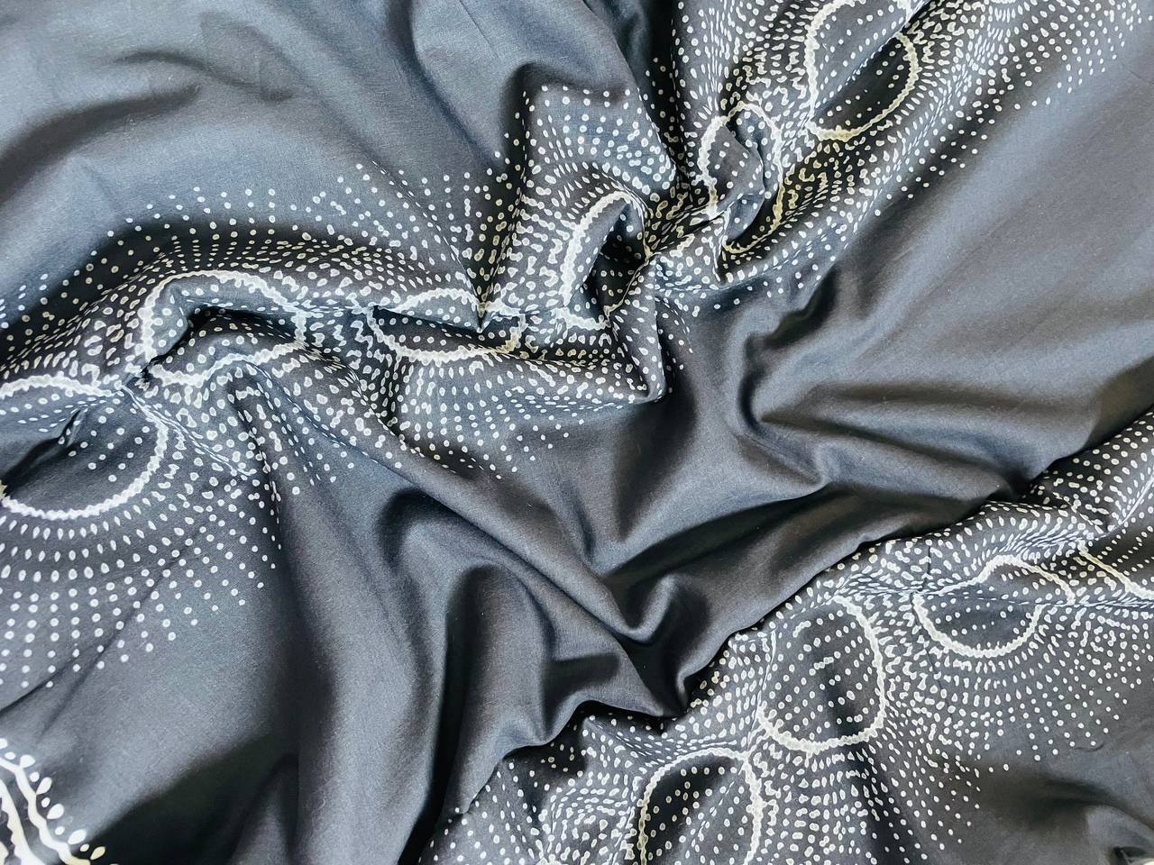 Cotton Saree - Black - Image 3