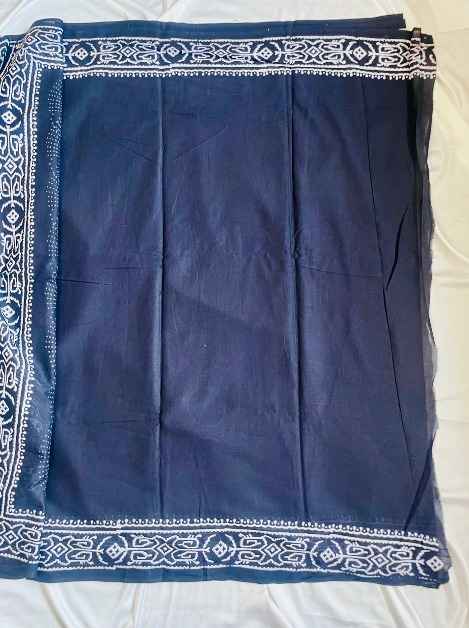 Cotton Saree - Black - Image 4