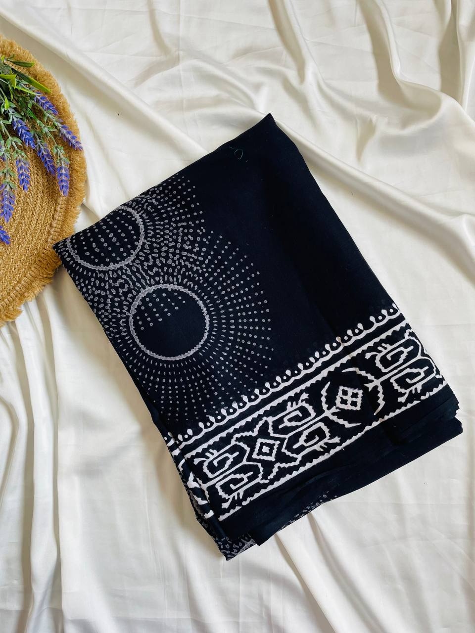 Cotton Saree - Black